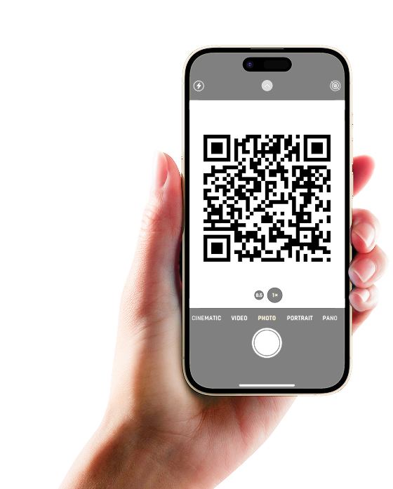 A customer accessing a translated document from her phone